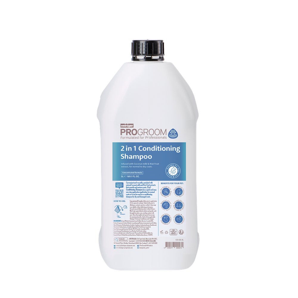 Heiniger ProGroom 2 In 1 Conditioning Shampoo 5L