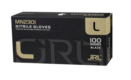 JRL Black Nitrile Gloves - Large - 100 Pack
