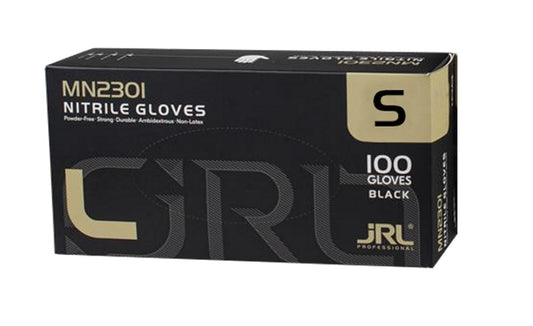 JRL Black Nitrile Gloves - Small - 100 Pack