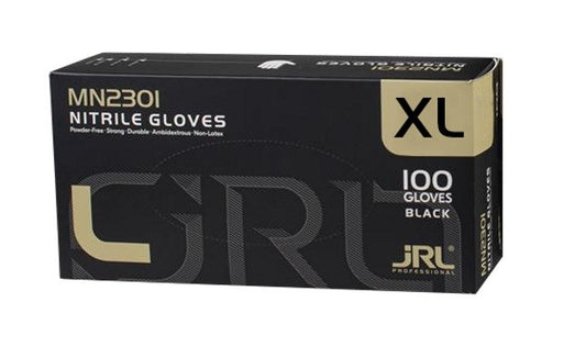 JRL Black Nitrile Gloves - Extra Large - 100 Pack
